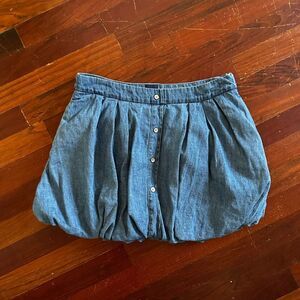 GAP Light Blue Denim Bubble Skirt 8P